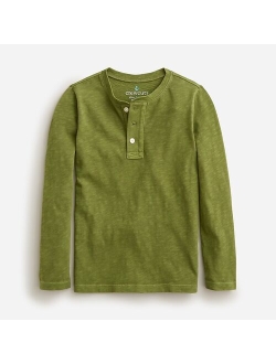 Boys' long-sleeve henley in stripe