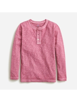 Boys' long-sleeve henley in stripe