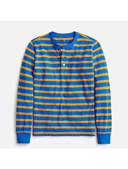 Boys' long-sleeve henley in stripe