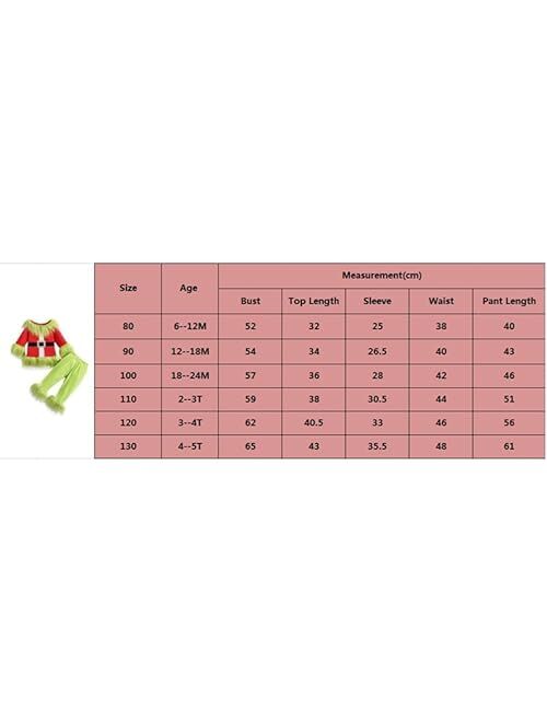 FreshBeautiCity Newborn Baby Boy Girl First Christmas Outfit Long Sleeve Letter Cute Romper Plush Suspender Pants Or Skirt