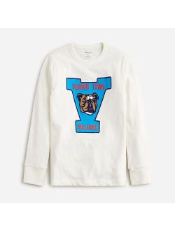 Boys' long-sleeve varsity dog graphic T-shirt