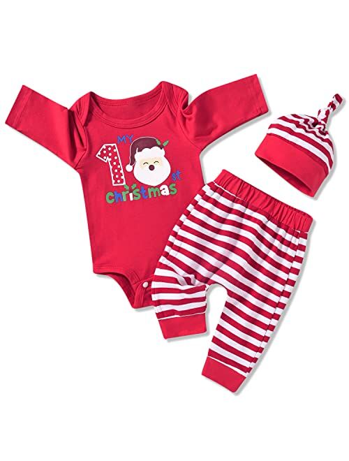 Aalizzwell Newborn Infant Baby Boys Christmas Outfit