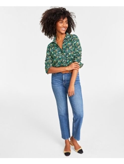 ON 34TH Women's Button-Front Crepe Shirt, Created for Macy's