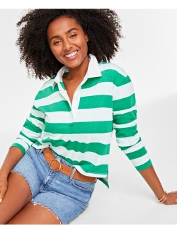 ON 34TH Women's Cotton Long-Sleeve Rugby Shirt, Created for Macy's