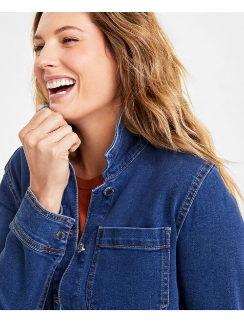 ON 34TH Women's Belted Denim Wrap Jacket, Created for Macy's