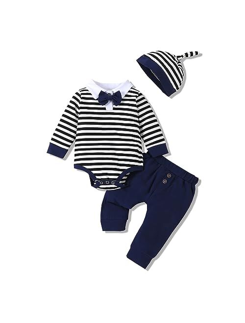 VINUOKER Preemie Newborn Baby Boy Clothes Infant boy Outfit Baby boy Little Gentlemen Outfits