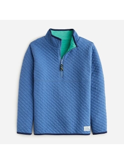 Kids' quilted jersey reversible half-zip sweatshirt