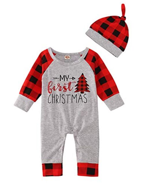 TUEMOS Thanksgiving Baby Boy Outfit Everyone Thankful for Me Romper Stripe Hoodie Jumpsuit Newborn Thanksgiving Outfit Boy