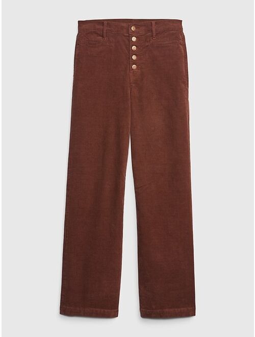 Gap High Rise Corduroy Stride Wide-Leg Pants