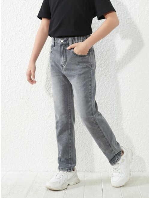 Shein Boys Slant Pocket Straight Leg Jeans