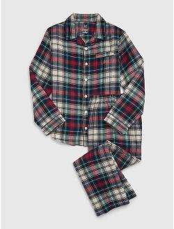 Kids 100% Recycled Plaid PJ Set