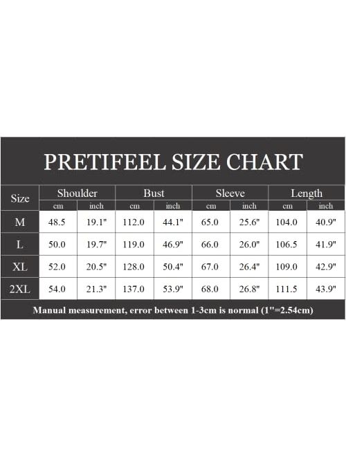 Pretifeel Mens Trench Coat Slim Fit Double Breasted Long Overcoat Classic Fall Winter Topcoat