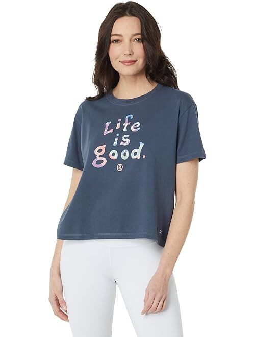 Life is Good Short Sleeve Boxy Crusher Tee