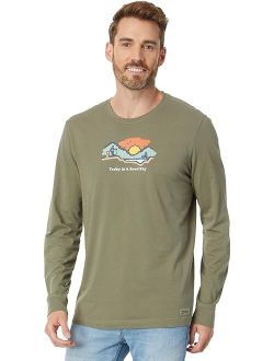 Life is Good Today Is A Good Day Hike Vista Long Sleeve Crusher-Lite Tee