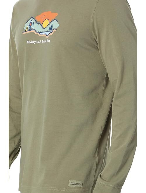 Life is Good Today Is A Good Day Hike Vista Long Sleeve Crusher-Lite Tee