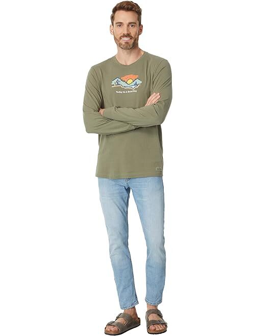 Life is Good Today Is A Good Day Hike Vista Long Sleeve Crusher-Lite Tee