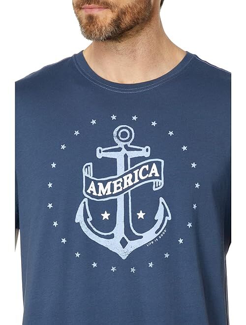 Life is Good Americana Anchor Short Sleeve Crusher-Lite Tee