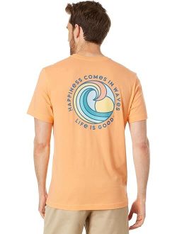 Life is Good Happiness Comes in Waves Spectrum Short Sleeve Crusher-Lite Tee