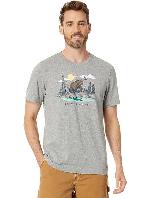 Life is Good Grizzly Bear Forest Short Sleeve Crusher Tee