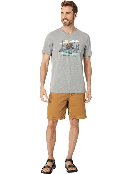 Life is Good Grizzly Bear Forest Short Sleeve Crusher Tee