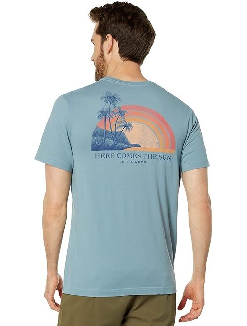 Life is Good Here Comes The Sun Rainbow 2021 Short Sleeve Crusher-Lite Tee