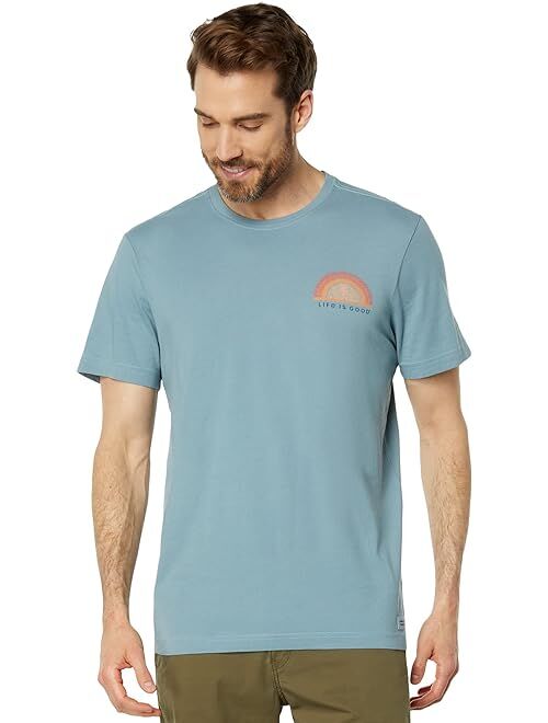 Life is Good Here Comes The Sun Rainbow 2021 Short Sleeve Crusher-Lite Tee