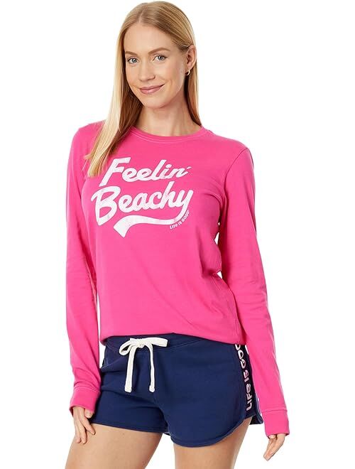 Life is Good Feelin' Beachy Long Sleeve Crusher Tee