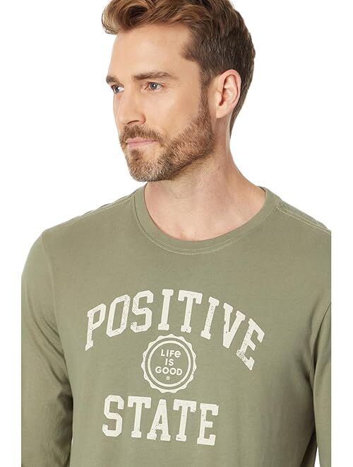 Life is Good Positive State Long Sleeve Crusher Tee