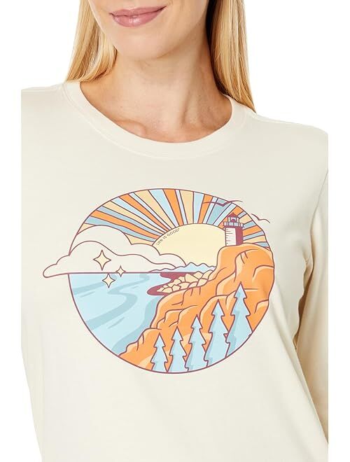 Life is Good Lighthouse Burst Long Sleeve Crusher Tee