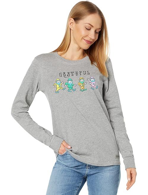 Life is Good Grateful Leprechauns Long Sleeve Crusher Crew