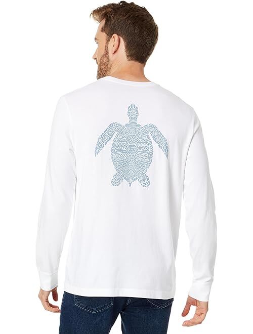 Life is Good Tribal Sea Turtle Long Sleeve Crusher Tee