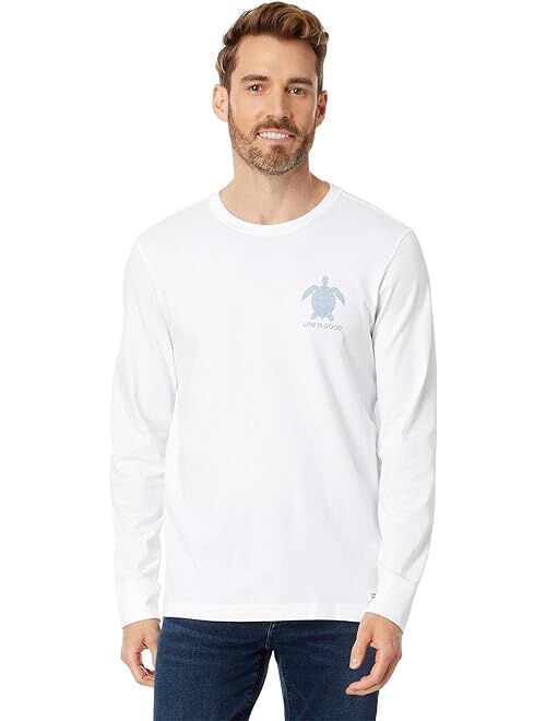 Life is Good Tribal Sea Turtle Long Sleeve Crusher Tee