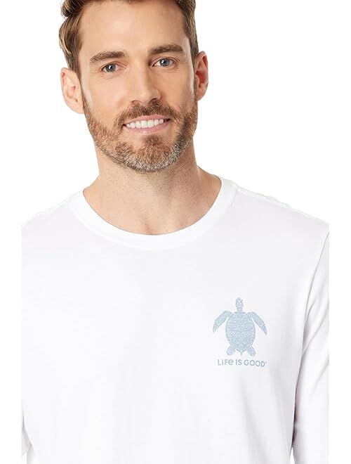 Life is Good Tribal Sea Turtle Long Sleeve Crusher Tee