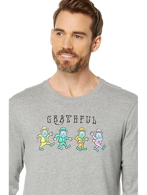 Life is Good Grateful Leprechauns Long Sleeve Crusher Tee