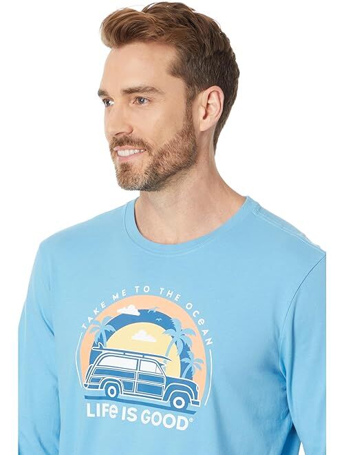 Life is Good Take Me To The Ocean Vehicle Long Long Sleeve Crusher Tee