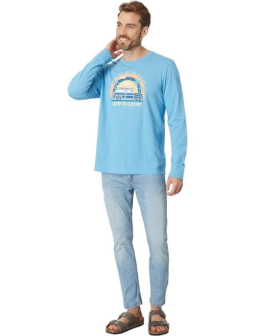 Life is Good Take Me To The Ocean Vehicle Long Long Sleeve Crusher Tee