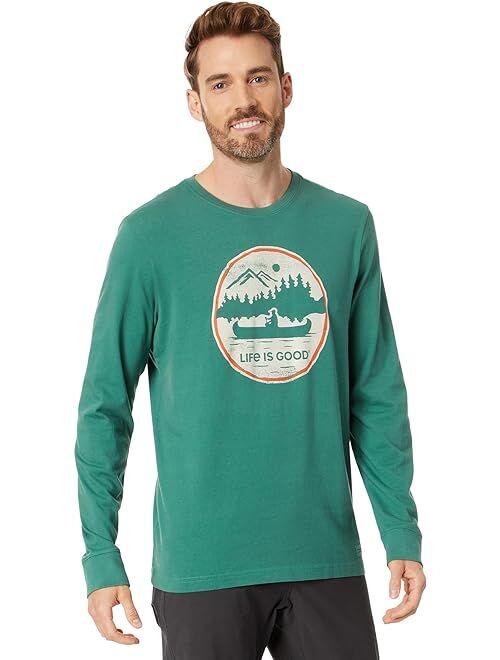 Life is Good Canoe Coin Long Sleeve Crusher Tee