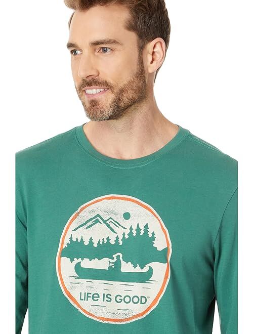 Life is Good Canoe Coin Long Sleeve Crusher Tee