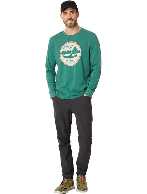 Life is Good Canoe Coin Long Sleeve Crusher Tee