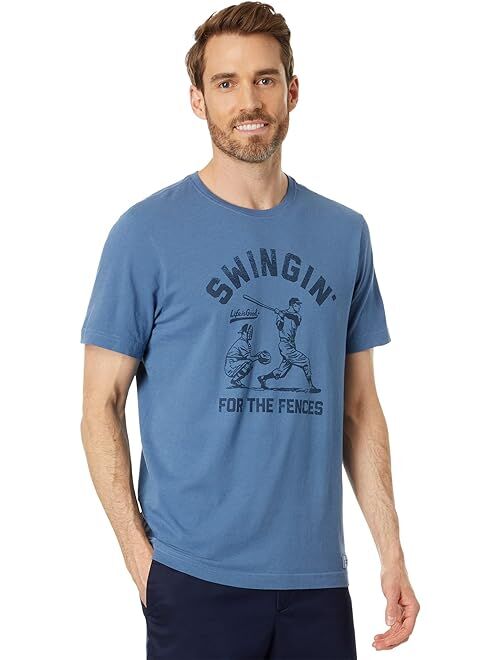 Life is Good Swingin' For The Fences Short Sleeve Crusher-Lite Tee