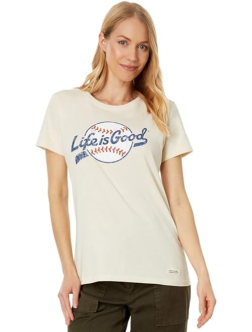 Life is Good Lig Ballyard Script Logo Short Sleeve Crusher Tee