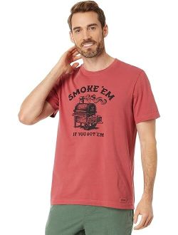 Life is Good Woodcut Smoke 'em Crusher Tee