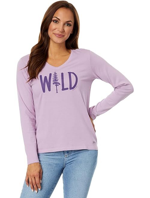 Life is Good Wild Timber Long Sleeve Crusher Vee