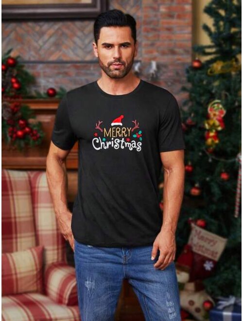 Shein Men Christmas Print Tee