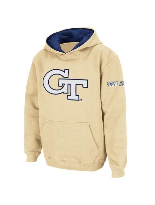 STADIUM ATHLETIC Big Boys Gold Georgia Tech Yellow Jackets Big Logo Pullover Hoodie