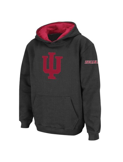 STADIUM ATHLETIC Big Boys Charcoal Indiana Hoosiers Big Logo Pullover Hoodie