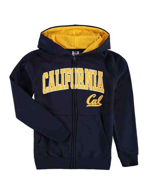 STADIUM ATHLETIC Big Boys Navy Cal Bears Applique Arch & Logo Full-Zip Hoodie