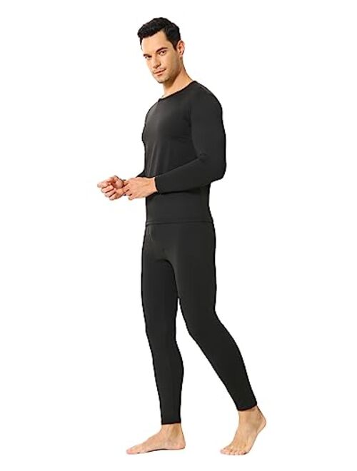 ViCherub Thermal Underwear for Men Fleece Lined Long Johns Thermals Top and Bottom Set Base Layer for Cold Weather