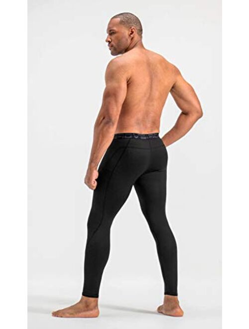 DEVOPS 2 or 3 Pack Men's Thermal Compression Pants, Athletic Leggings Base Layer Bottoms