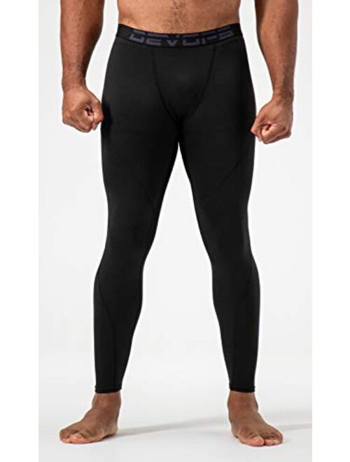 DEVOPS 2 or 3 Pack Men's Thermal Compression Pants, Athletic Leggings Base Layer Bottoms